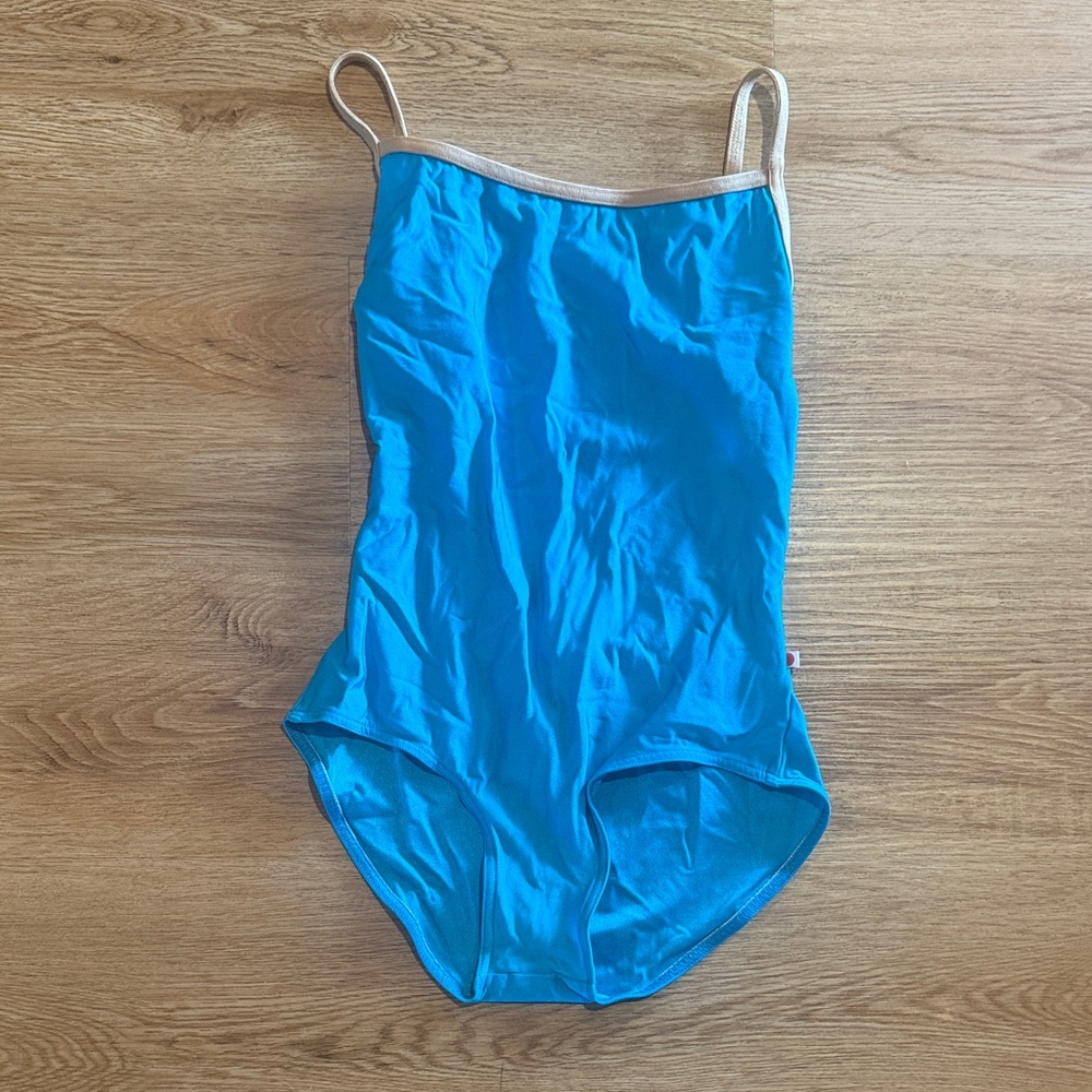 Yumiko Turquoise and gold leotard size medium